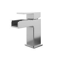 Chrome Mono Waterfall Basin Mixer Tap - Quadra