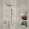 Chrome Push Button Concealed Mixer Shower with Round Head - Vance