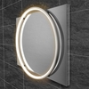 Chrome Round LED Bathroom Mirror with Demister 600 x 800mm- HiB Solas 60