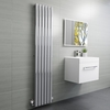 Chrome Vertical Single Panel Radiator 1600 x 360mm - Margo