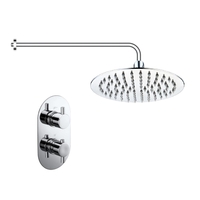 Concealed Thermostatic Mixer Shower with Slim Wall Mounted Shower Head - Flow