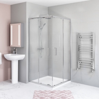Corner Entry Sliding Enclosure 900 x 900mm 6mm Glass - Juno Range