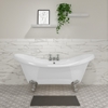 Freestanding Double Ended Roll Top Bath with Chrome Feet 1750 x 740mm - Park Royal