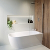 Freestanding Single Ended Right Hand Corner Shower Bath with Chrome Bath Screen 1650 x 780mm - Faro
