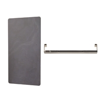 Grey Vertical Electric Designer Radiator 1000 x 500mm with Polished Stainless Steel Towel Rail - Vetro