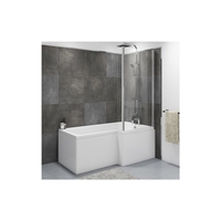 Lomax Right Hand L Shape Bath with Front Panel and Screen - 1500 x 850mm