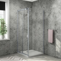 Lyra 4mm 760 Bifold Doorchrome profile and clear glass - Lyra 4mm 800 Side Panelchrome profile and clear glass Bundle