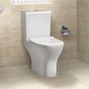 Modern Close Coupled Short Projection Toilet with Slim Soft Close Seat - Portland