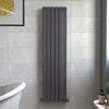 Mojave Anthracite Single Panel Vertical Radiator - 1800 x 452mm