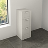 Nottingham 350mm Floor Standing Storage Unit White 3 Drawer Unit Modern Handle