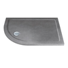 Offset Quadrant Left Hand Low Profile Shower Tray Grey Sparkle 1200 x 900mm - Slim Line