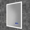 Rectangular LED Bathroom Mirror with Demister Digital Display Bluetooth Shaver Socket 500 x 700mm- HiB Globe Plus 50