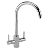 Reginox Chrome Twin Lever Kitchen Mixer Tap Genesis CP Handles