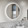 Round LED Bathroom Mirror with Demister 800mm - Luna