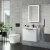 Sion Matt White Wall Hung Vanity Unit and Evan Wall Hung Toilet Suite