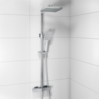 Thermostatic Mixer Bar Shower with Square Overhead & Handset - Koto