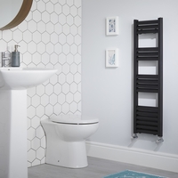 Towelrads Eton Anthracite Heated Towel Rail Radiator - 1000 x 300mm