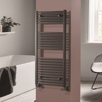 Towelrads Pisa Anthracite Heated Towel Rail Radiator - 1200 x 600mm