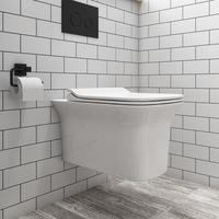 Wall Hung Rimless Toilet with Slim Soft Close Seat - Santiago