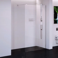 Wet Room Screen 900 x 2000mm - 10mm Glass - Trinity Range