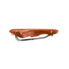 Mitica Chromed Steel Full Leather Saddle Honey