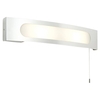 Convesso energy saving bathroom wall light with shaver socket & pull cord switch in chrome - 84967.
