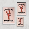 Friends Lobster Giclee Art Print - Framed