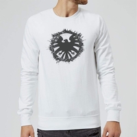 Marvel Avengers Agent Of SHIELD Logo Brushed Sweatshirt - White