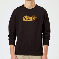 Marvel Avengers Infinity War Orange Logo Sweatshirt - Black