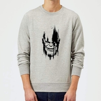 Marvel Avengers Infinity War Thanos Face Sweatshirt - Grey