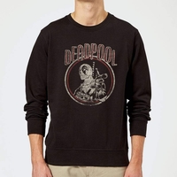 Marvel Deadpool Vintage Circle Sweatshirt - Black