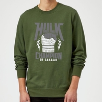 Marvel Thor Ragnarok Hulk Champion Sweatshirt - Forest Green