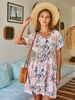 Cotton Short Sleeve Boho Shirred Iw