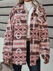 Off Shoulder Pastoral Imitation Cashmere Loosen Outerwear - Roselinlin