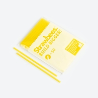 Building Straws Yellow - 200 pcs