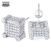 10mm Iced Out Stud Earrings Hip-Hop Men