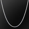 3mm Diamond Triangle Tennis Chain Necklace for Women in White Gold/14K Gold KRKC,  18" / White Gold
