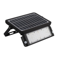10W Solar LED Floodlight with PIR Sensor IP65 - Black