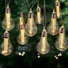 1.8M Suri Solar Warm White LED Filament Festoon Lights - 10 Lights