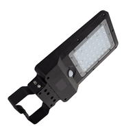 20W Solar White LED Floodlight with PIR Sensor - Black