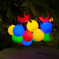 365 Solar Multi Coloured LED Festoons Lights - 20 Lights