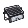 5W Solar LED Floodlight with PIR Sensor - Black