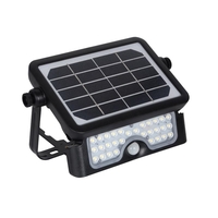5W Solar LED Floodlight with PIR Sensor - Black