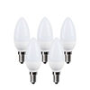 6W Warm White LED Candle Bulb - Small Screw Cap - Pack of 5
