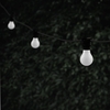 7.5M Connectable Festoon Lights - 10 Black Bulb Holders