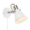 Alton Wall Spotlight with Plug - White