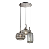 Amanda 3 Light Cluster Ceiling Pendant - Polished Nickel