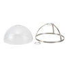 Andre Glass Ceiling Pendant Shade - Satin Nickel,  Clear
