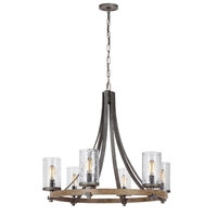 Angelo 6 Light Chandelier - Slate Grey