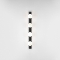 Astro Cabaret 4 Light Glass Mirror Light - Matt Black